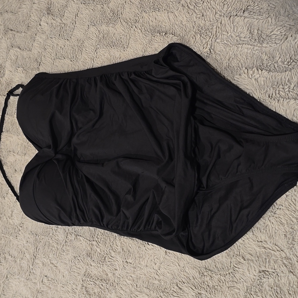 Anne Cole Black Halter Swimsuit